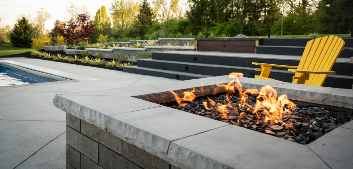 outdoor fire feature