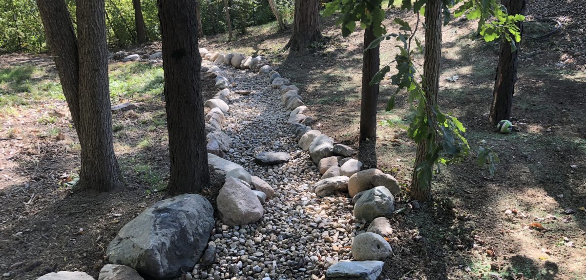 Drainage solution: a dry creek